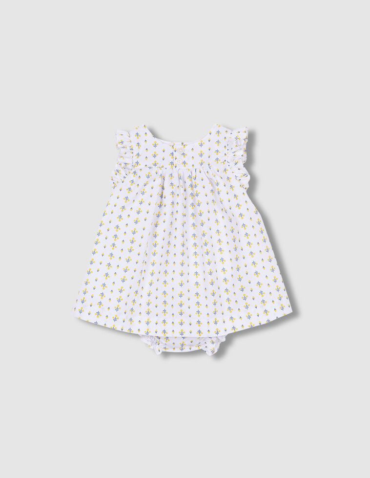 Vestido estampado florecitas amarillo