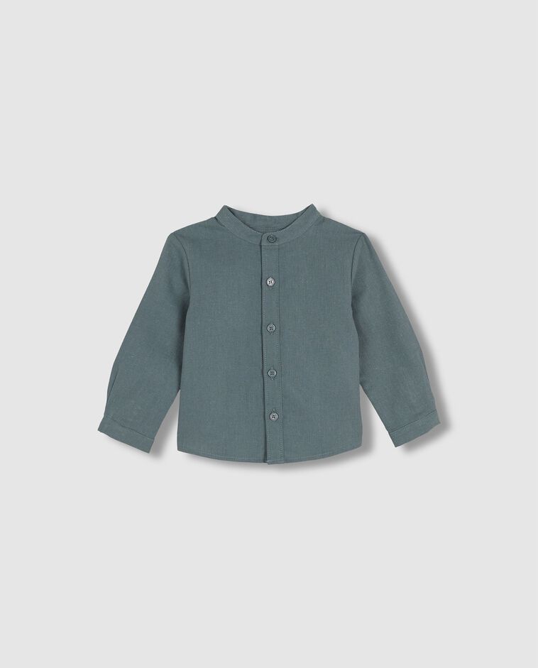 Camisa mao de lino verde