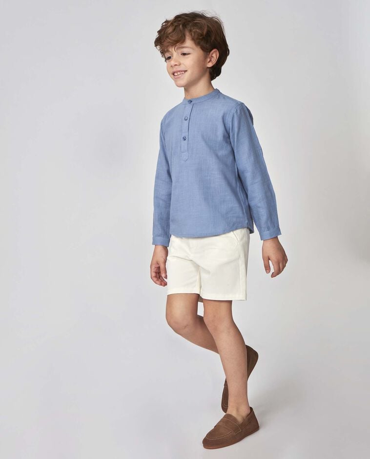 Camisa polera azul claro
