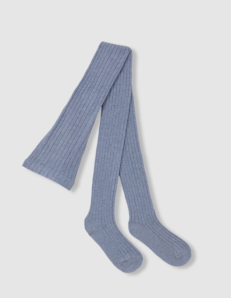 Leotardos de canalé azul nuevo melange