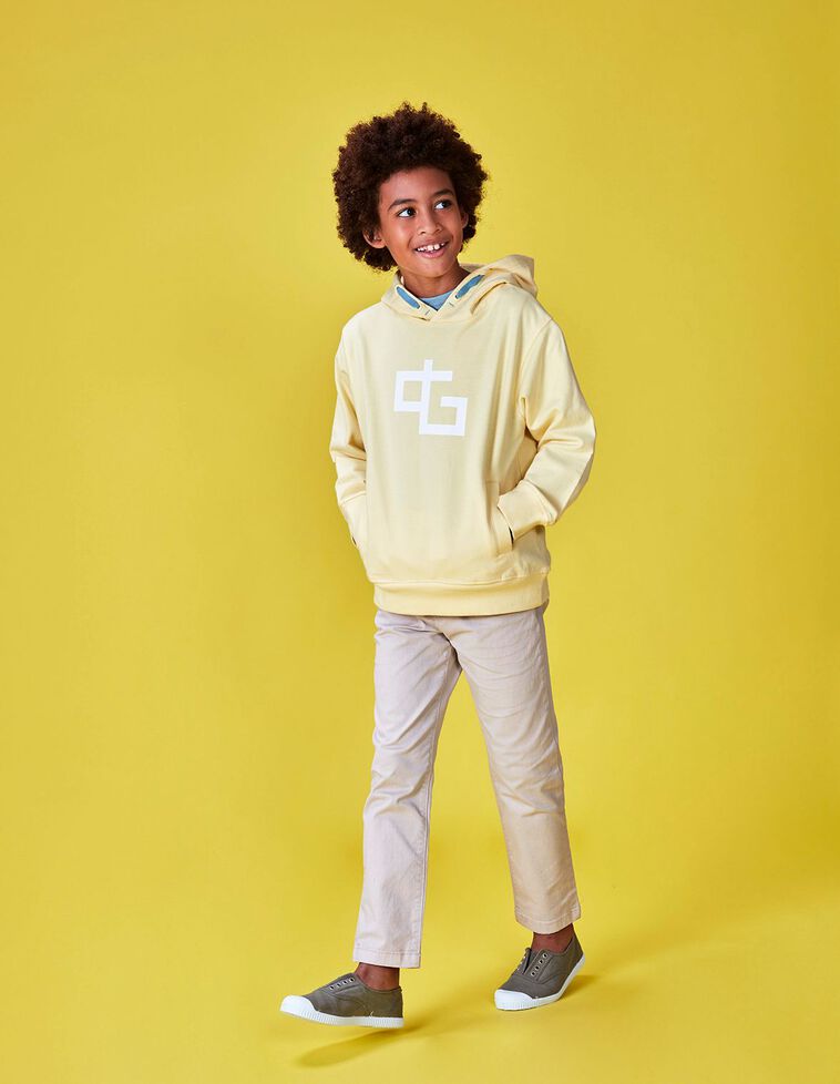 Sudadera gráfico amarillo claro