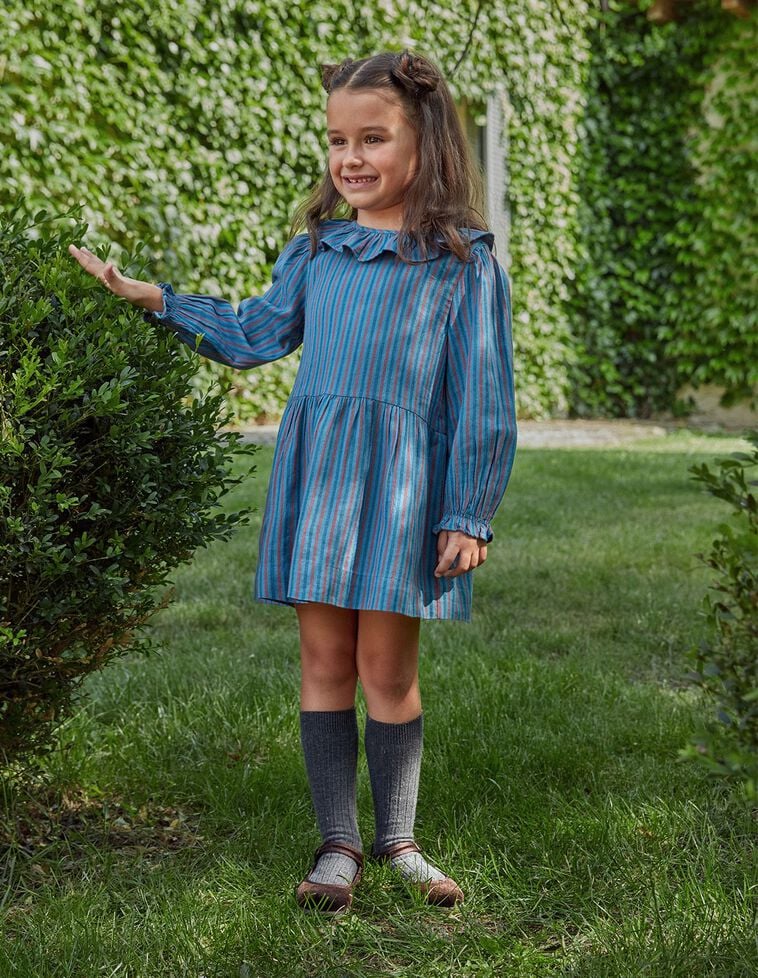 Vestido de manga larga de niña, vestido blanco roto, vestido de niña de  flores, bautismo, vestido blanco de niño pequeño, vestido de novia boho,  vestidos de niña -  España