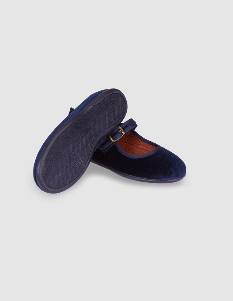 Merceditas terciopelo azul