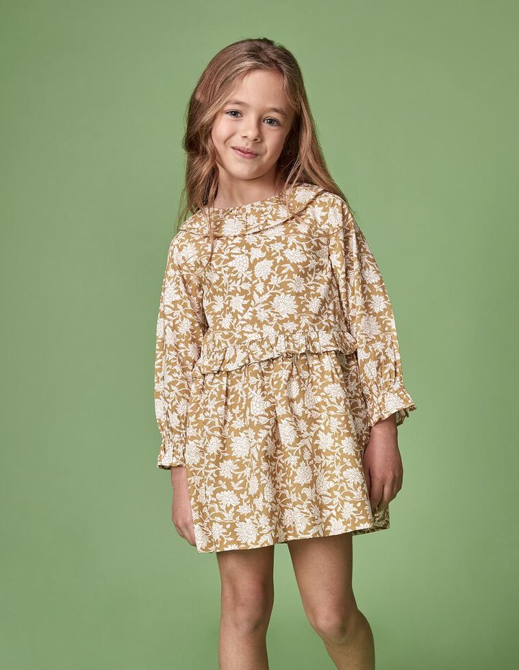 Vestido estampado amarillo