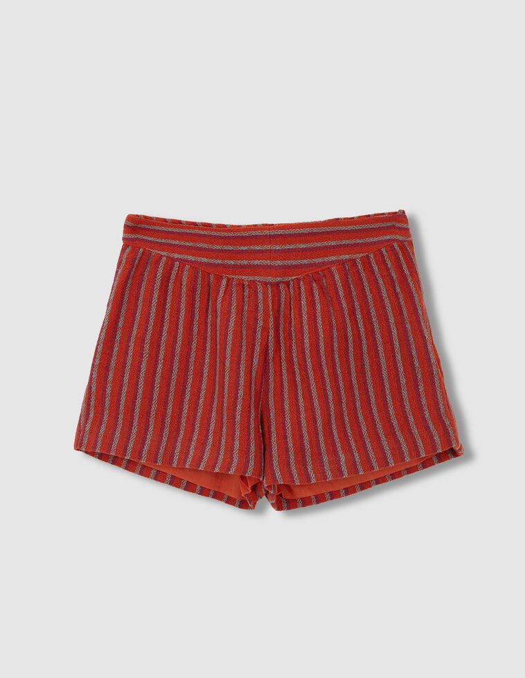 Pantalón de rayas naranja con lurex