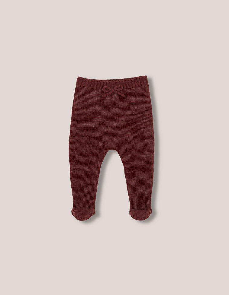 Polaina De Punto  Rojo Oscuro