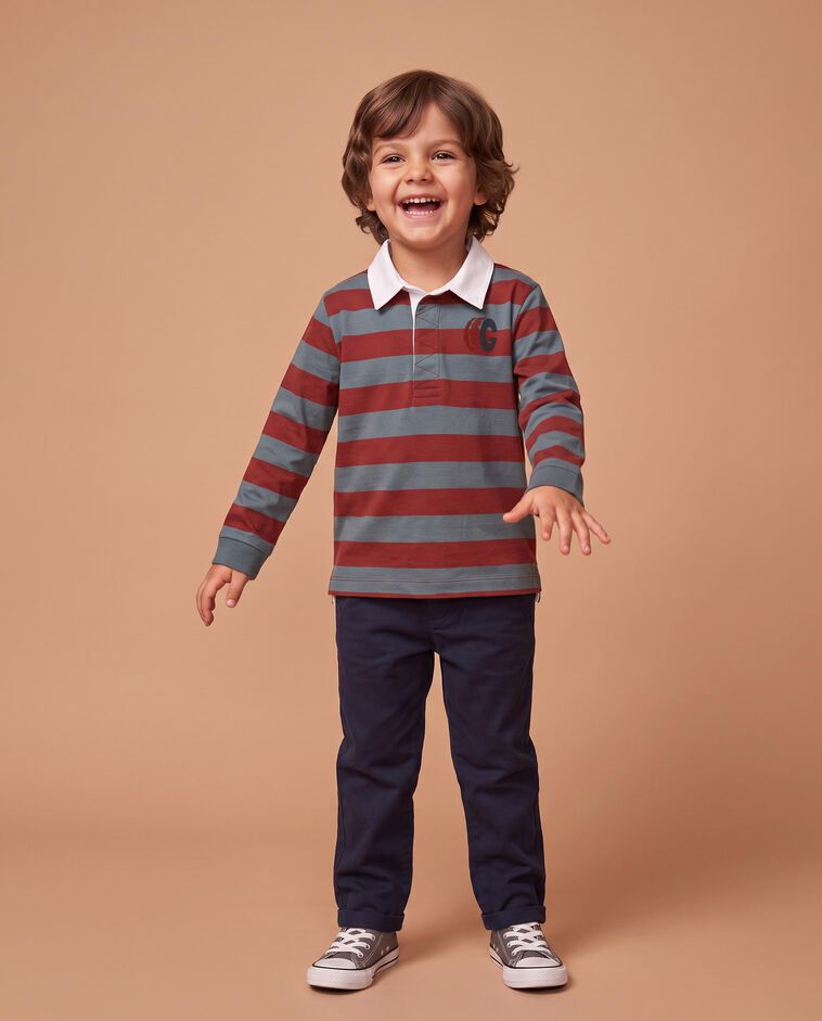 Polo de rayas verde ni&ntilde;o