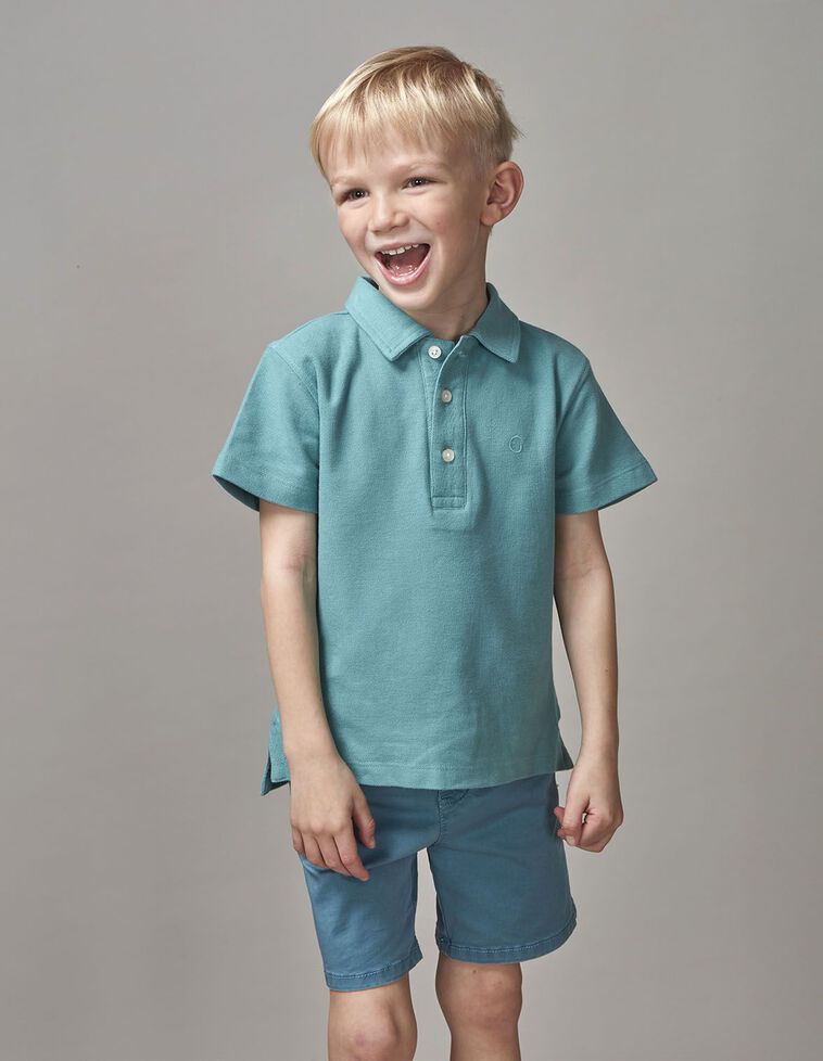Polo piqué turquesa