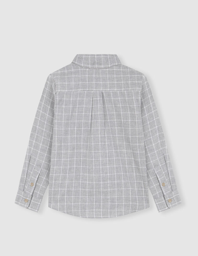 Camisa gris cuadro ventana