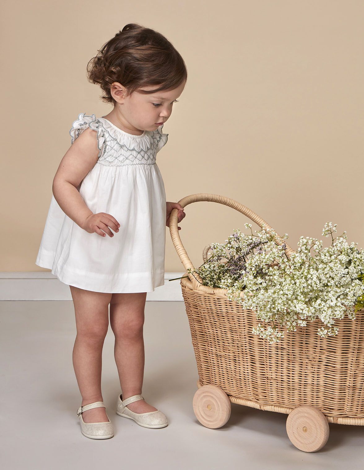 Vestido nido de abeja niña online