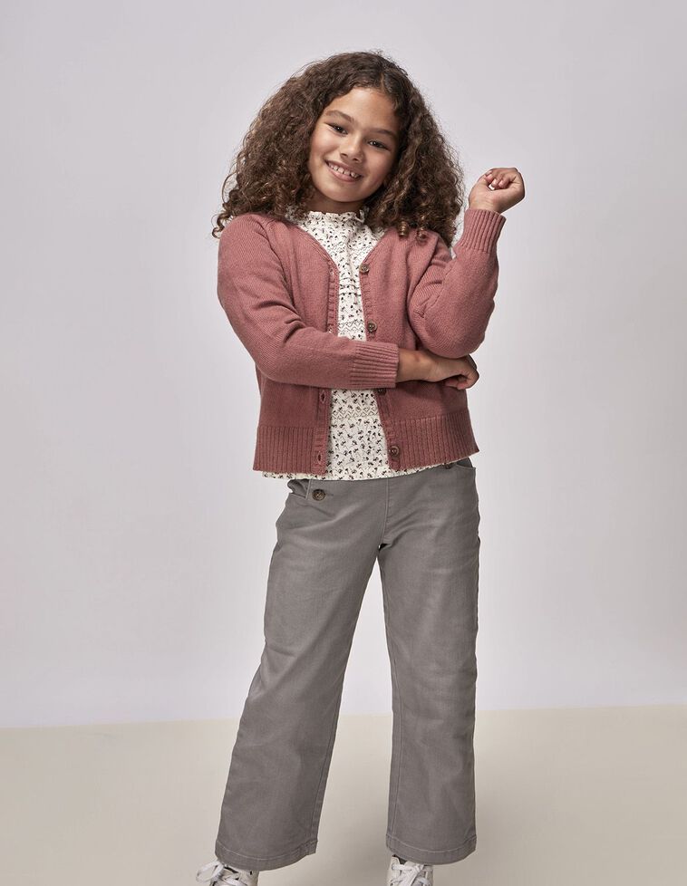 Chaqueta De Punto Coral Oscuro