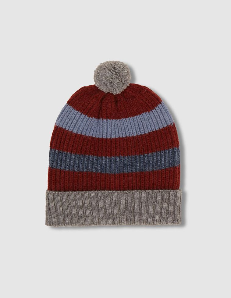 Gorro de rayas rojo
