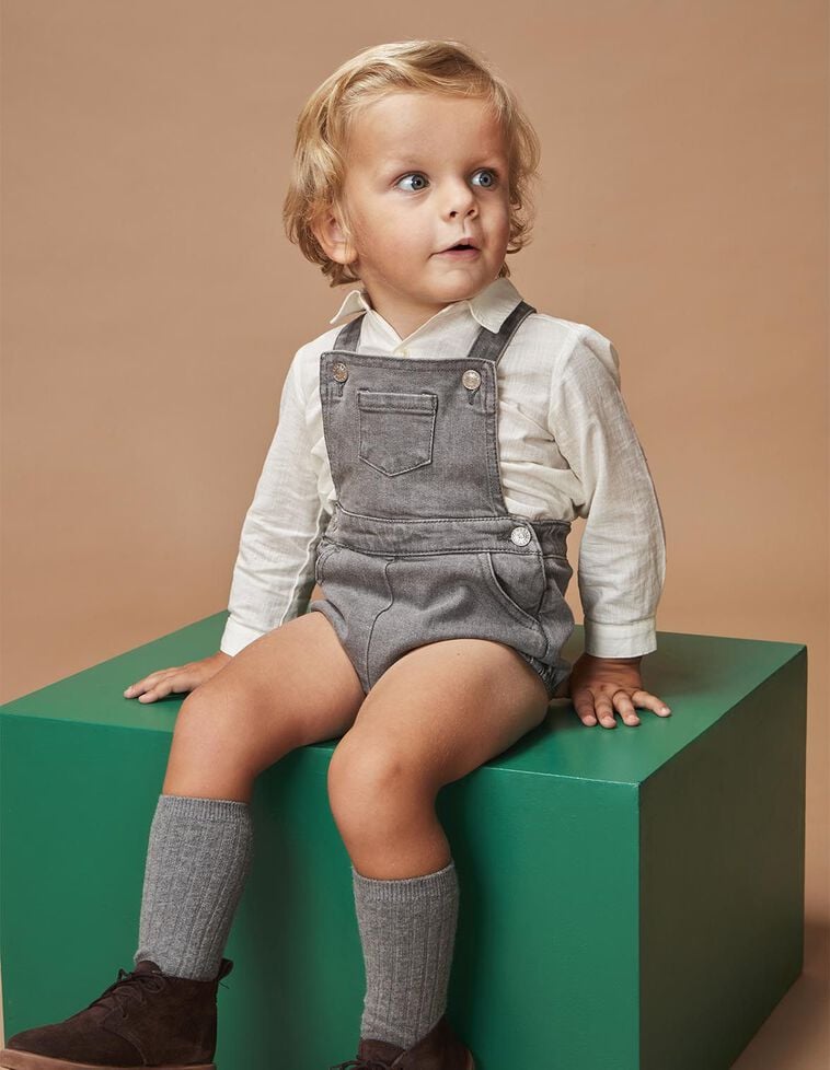 Peto corto vaquero gris Peto corto vaquero gris