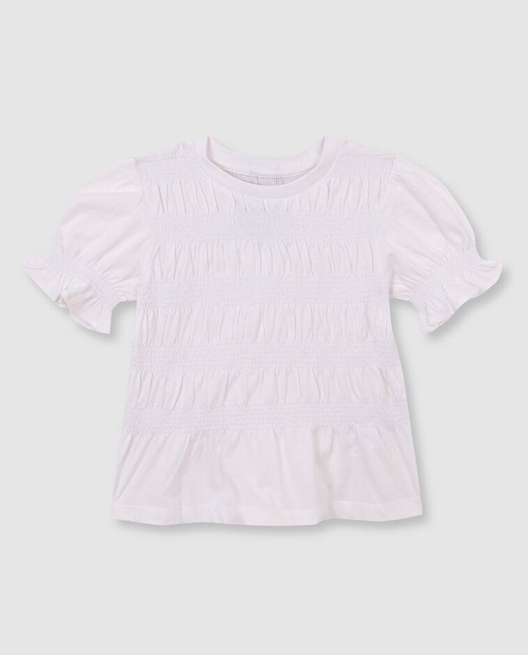 Camiseta engomada blanco