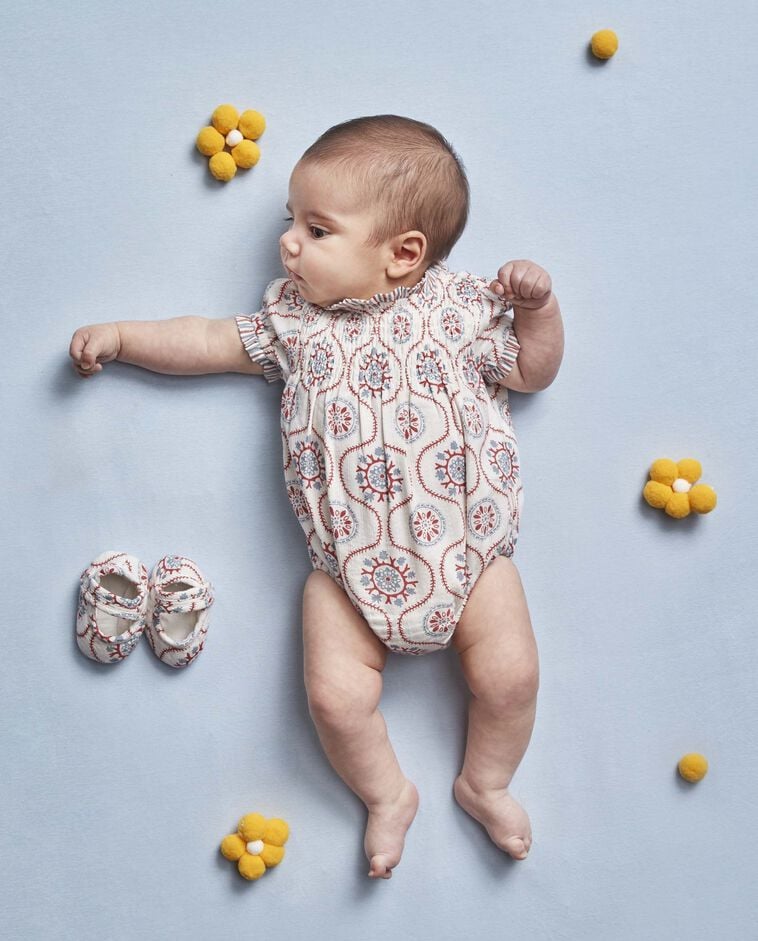 Ranita estampada blanco