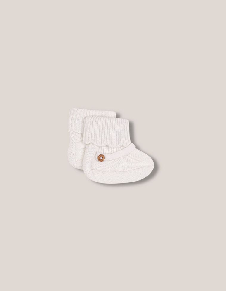 Patuco alto ondas con lana crudo