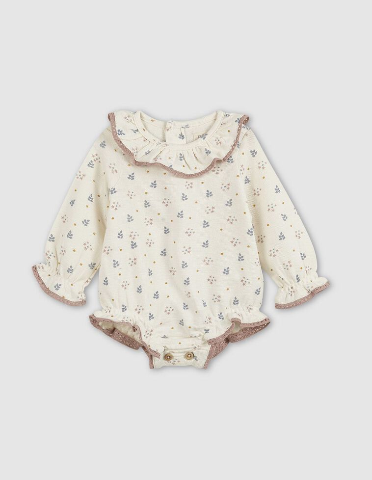 Ranita estampada con cuello volante