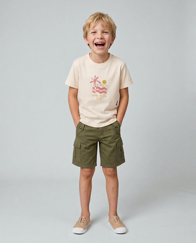 Pantal&oacute;n corto cargo verde