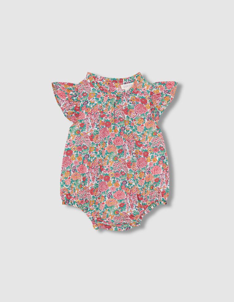 Rana estampada con flor de Liberty rosa