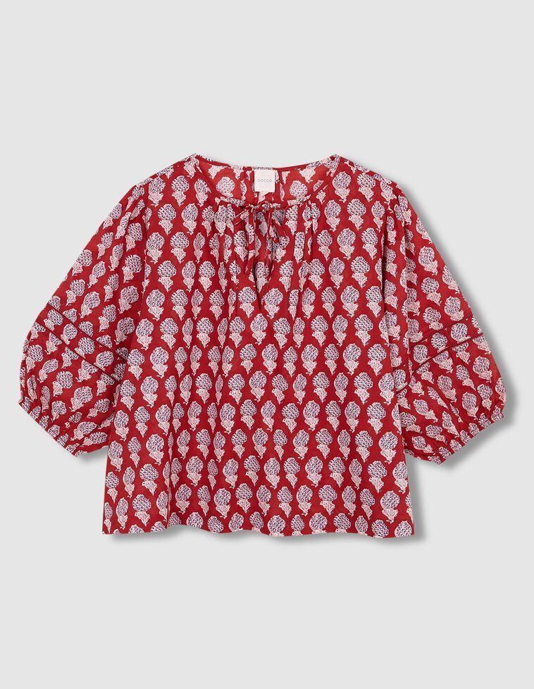 Blusa madre estampada rojo