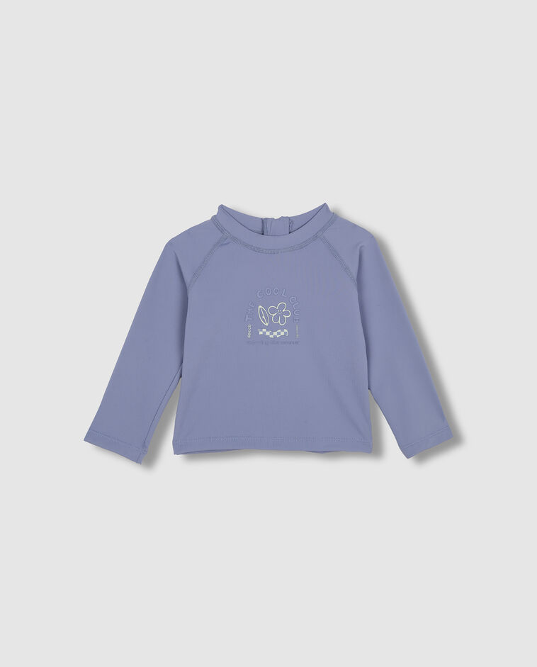 Camiseta de ba&ntilde;o con protecci&oacute;n solar manga larga azul