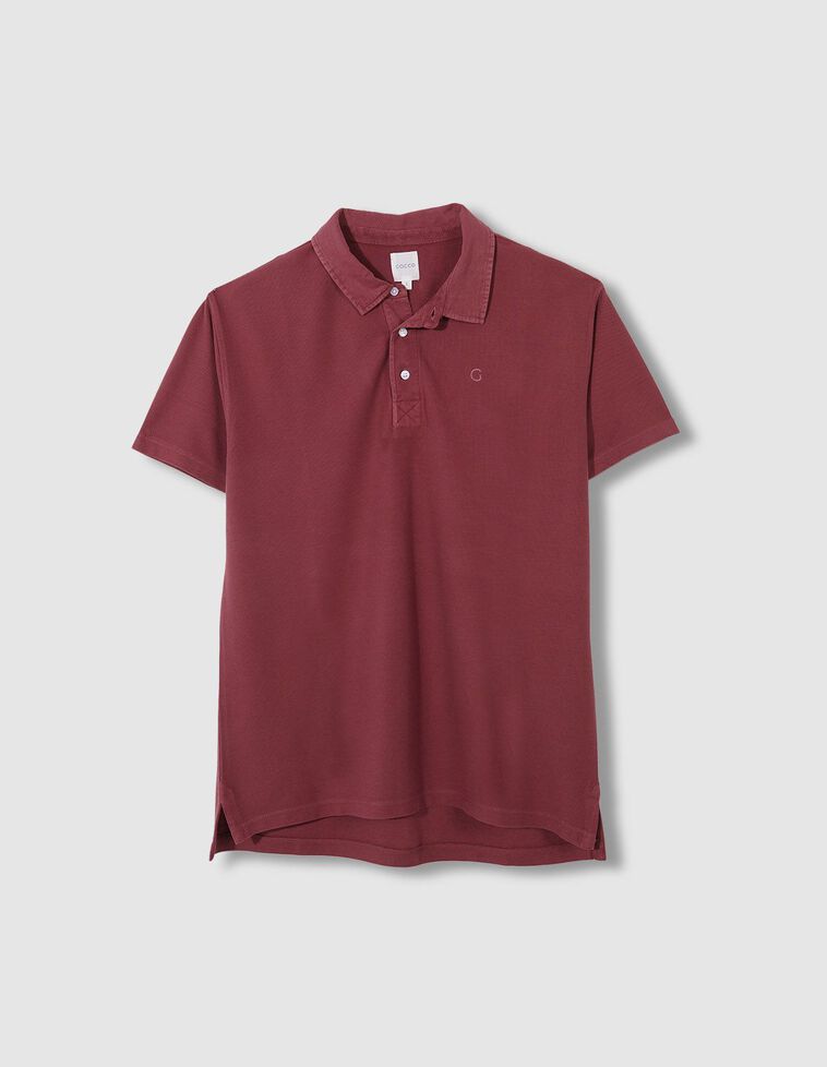 Polo manga corta berenjena