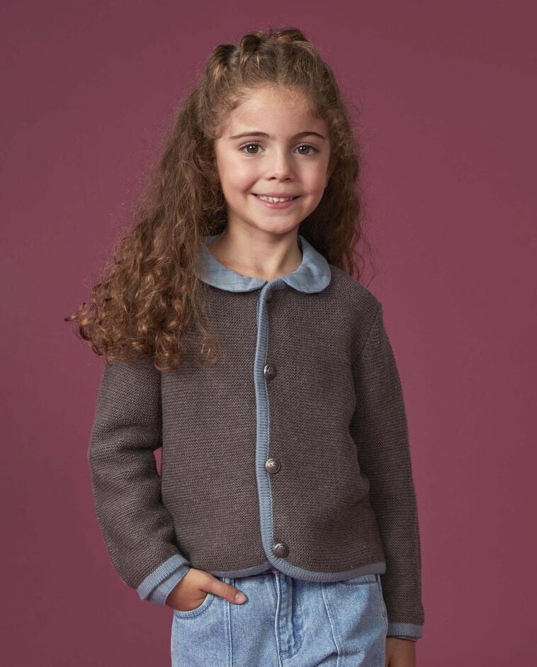 Chaqueta austriaca de punto gris unisex