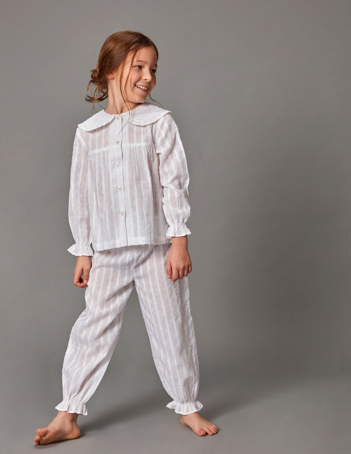 Pijama blanco romantico de ni a Gocco