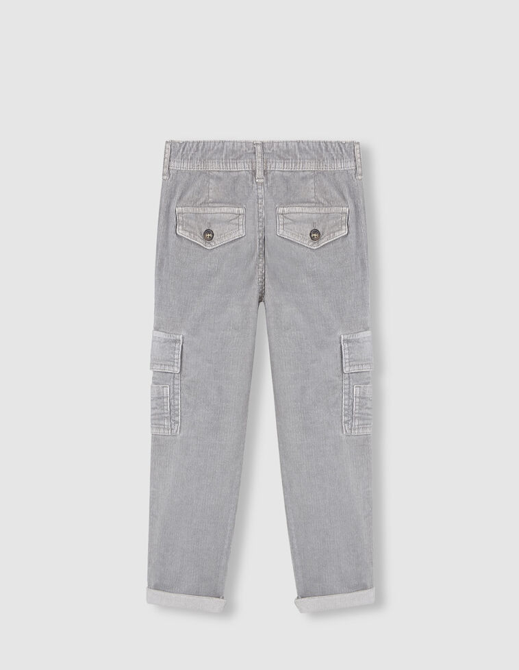 Pantalón cargo pana gris