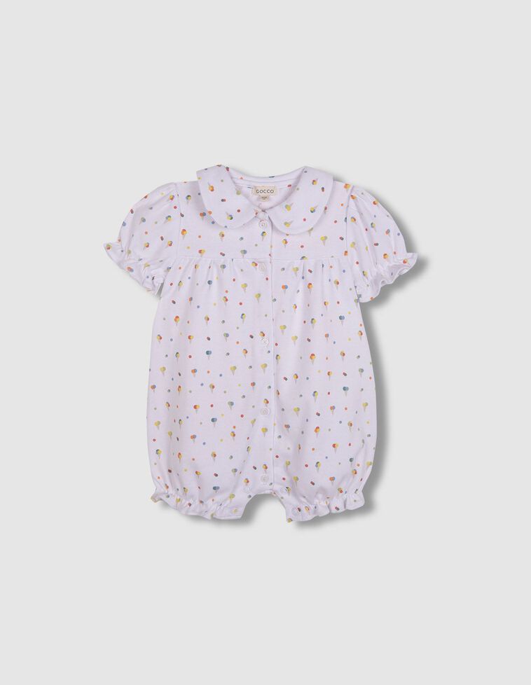 Pijama estampado helados blanco