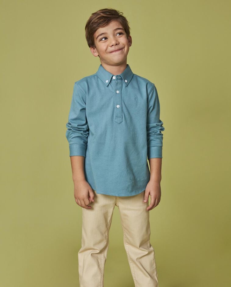 Camisa polo azul