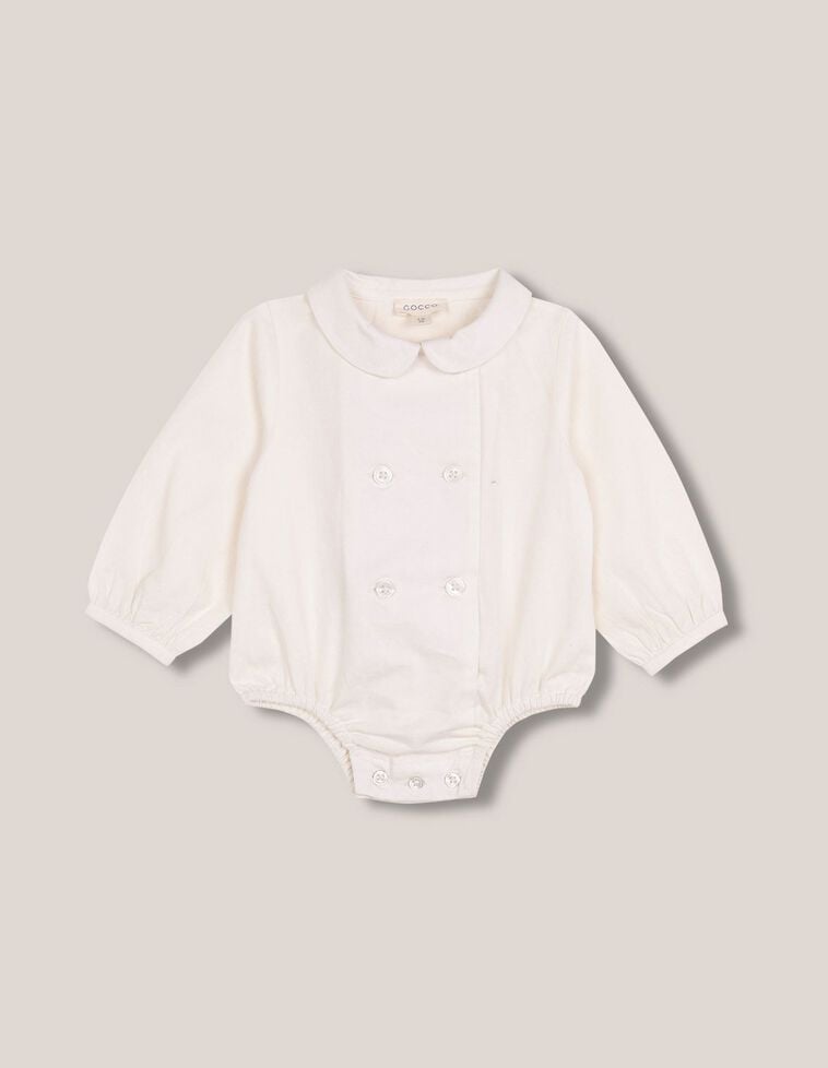 Camisa body cuello bebe blanco