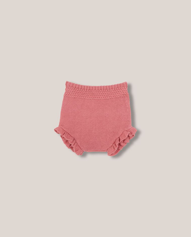 Pantal&oacute;n corto de punto coral