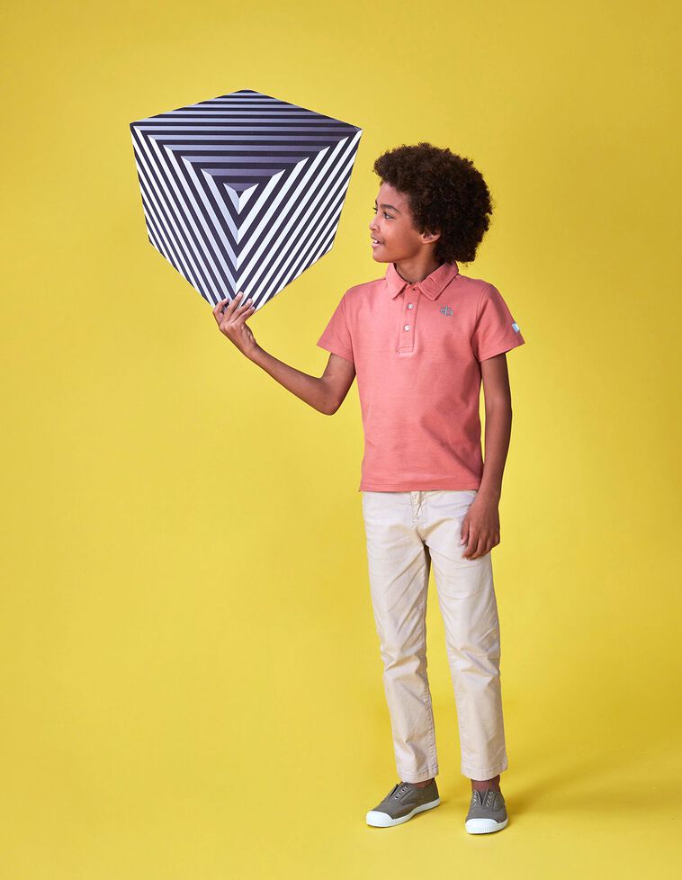 Polo de pique coral 