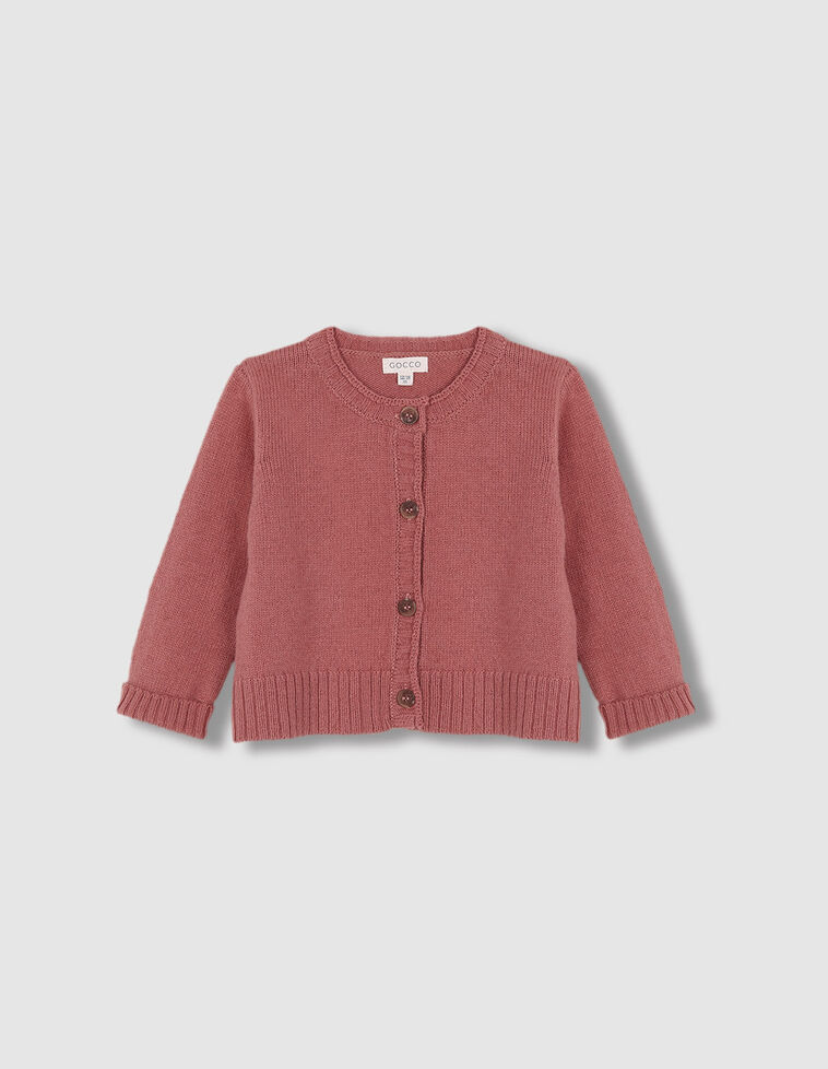 Chaqueta De Punto Coral Oscuro