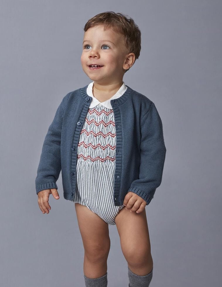 Chaqueta básica verde con lana