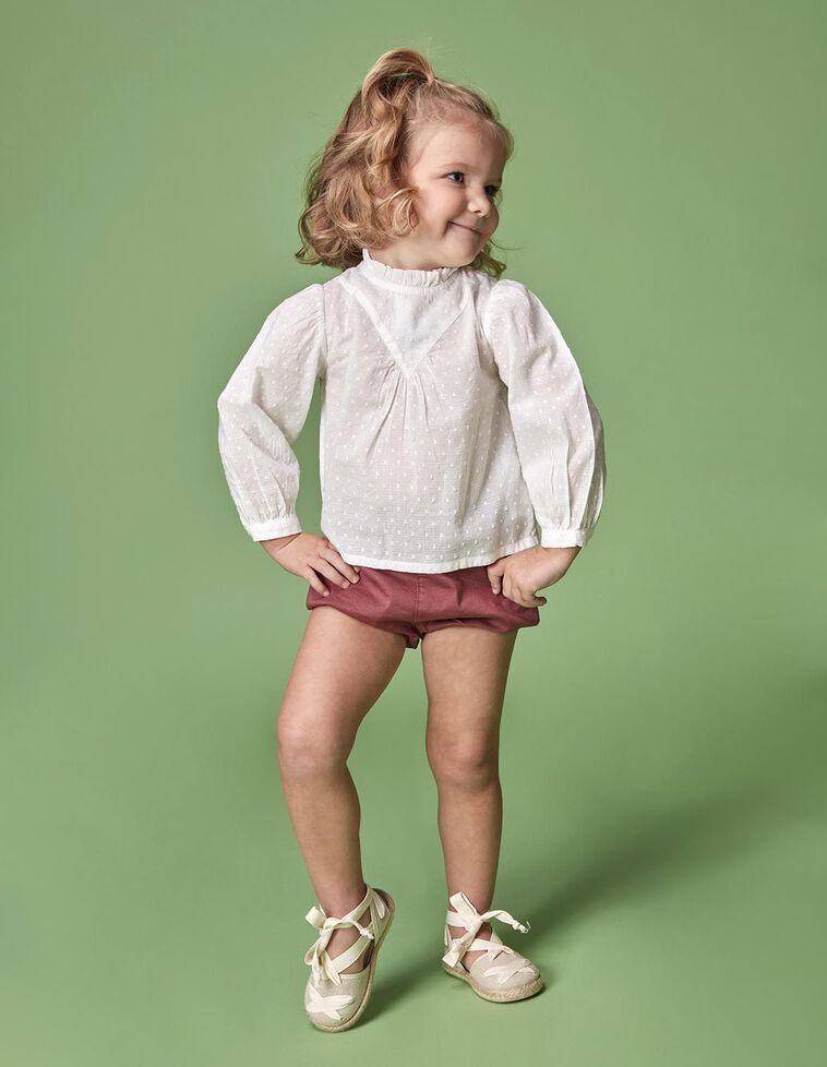Blusa de plumeti blanco