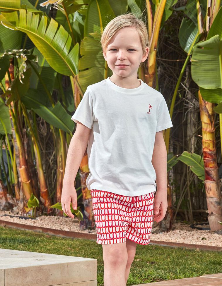 Camiseta estampado surf life blanco