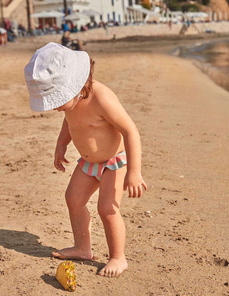 Gorro blanco de sarga 