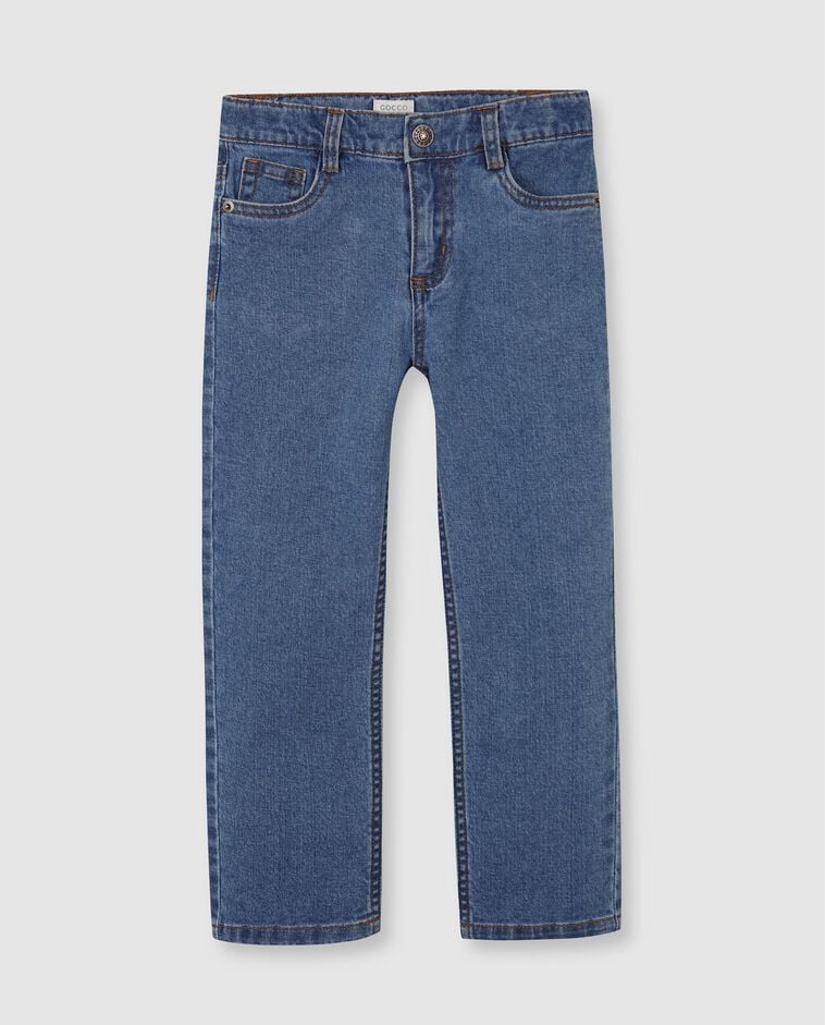 Pantal&oacute;n denim cinco bolsillos azul claro ni&ntilde;o