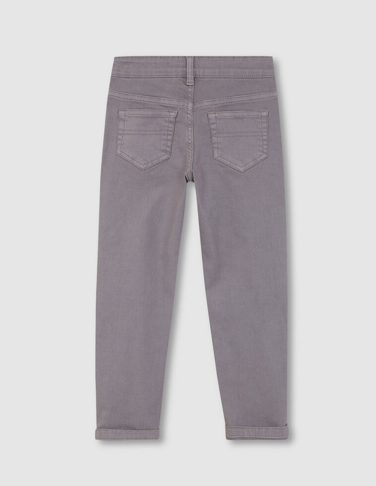 Pantalon  De Sarga Gris Medio
