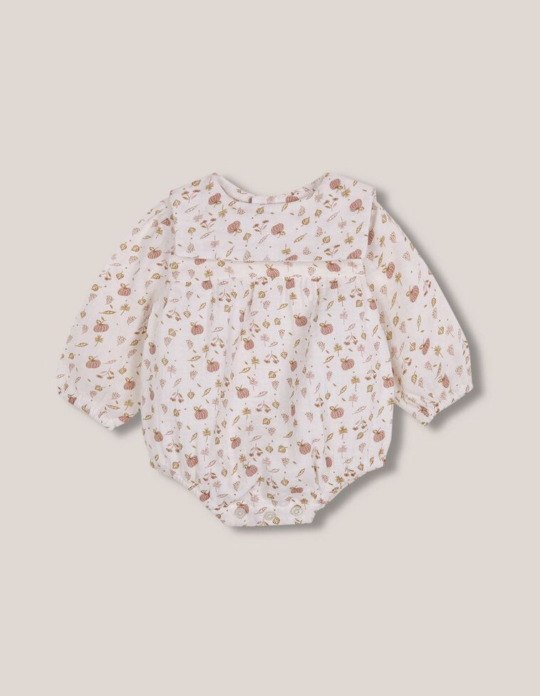 Ranita estampado de gasa blanco
