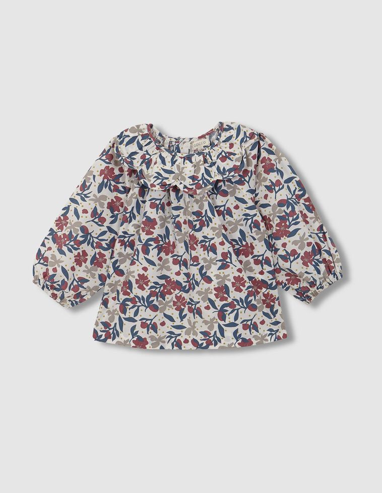 Blusa flores grandes blanco