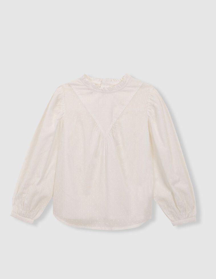 Blusa de plumeti blanco