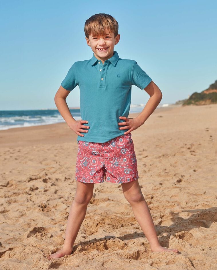 Polo b&aacute;sico de piqu&eacute; azul