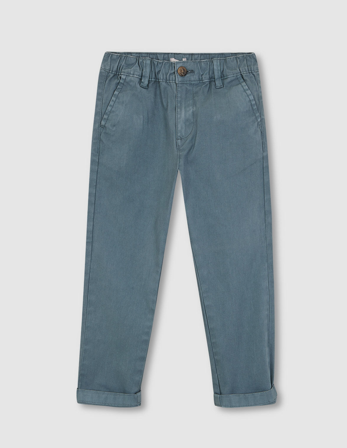 Pantalón chino cintura elástica petroleo | Niño | Gocco
