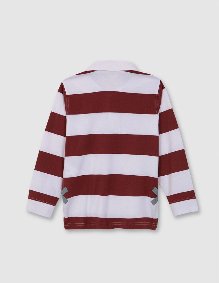 Polo Rayas Rosa Viejo Rosa Oscuro