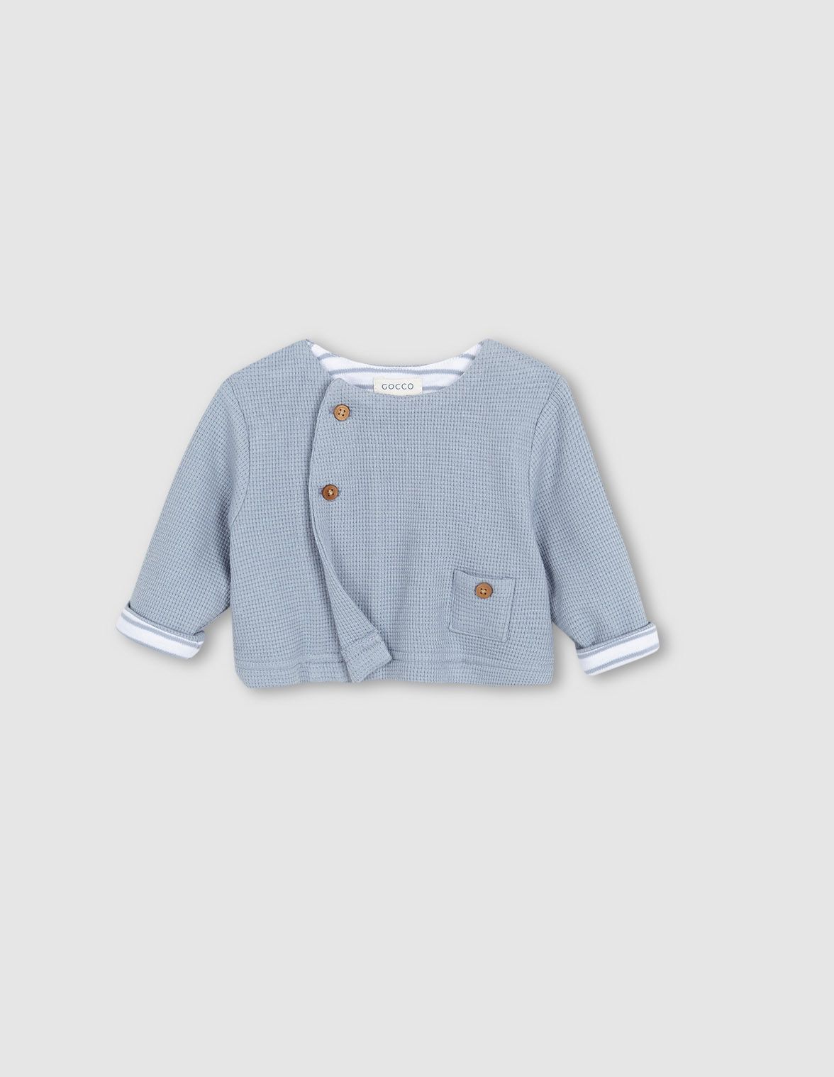 Chaqueta gofrada con bolsillo Primera puesta Gocco