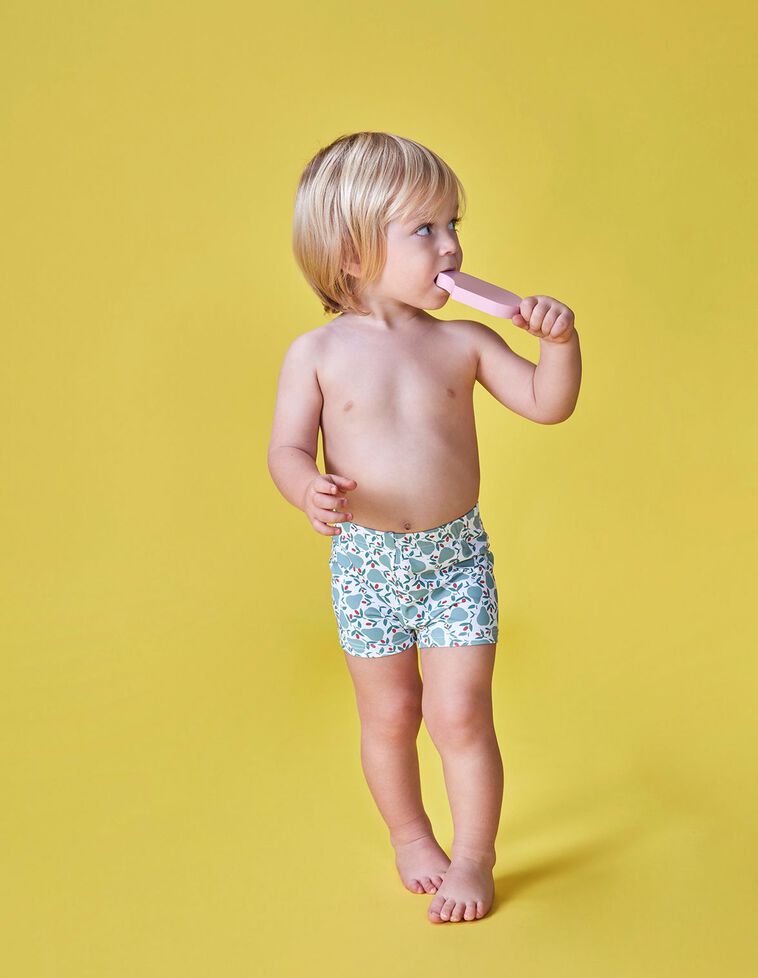 Bañador lycra estampado peras verdoso