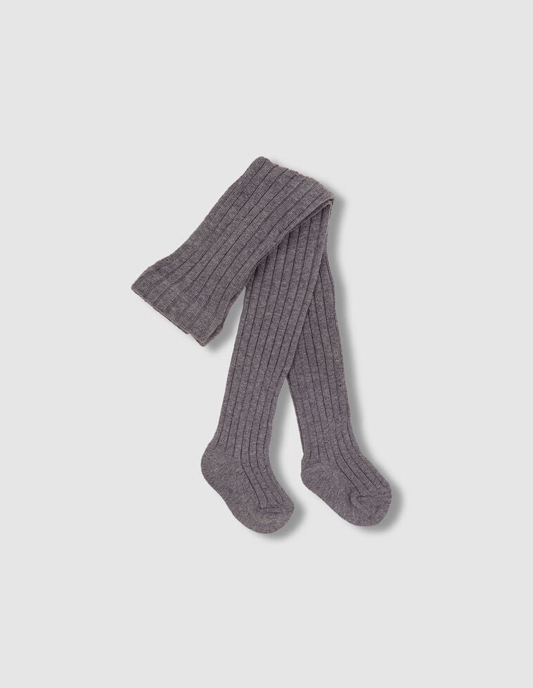 Leotardos básicos canalé gris